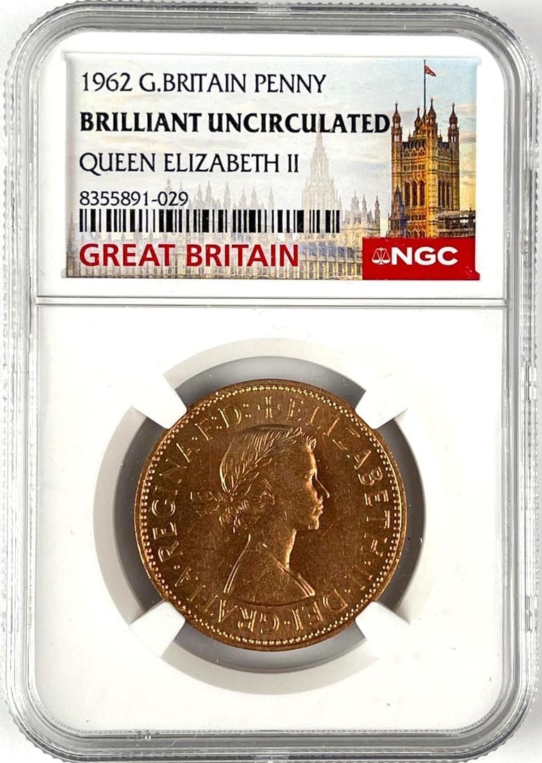 1962 Great Britain Penny NGC Brilliant Uncirculated (1 of 2)