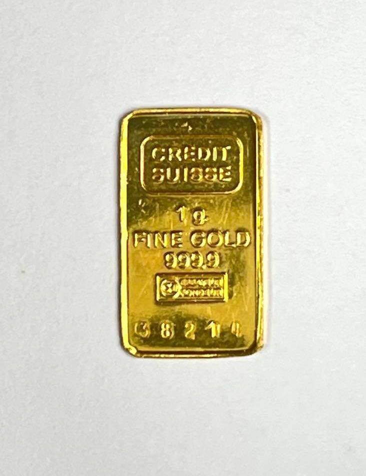 Credit Suisse 1 Gram 999.9 Fine Gold Ingot/ Bar: Credit Suisse 1 Gram 999.9 Fine Gold Ingot/ Bar