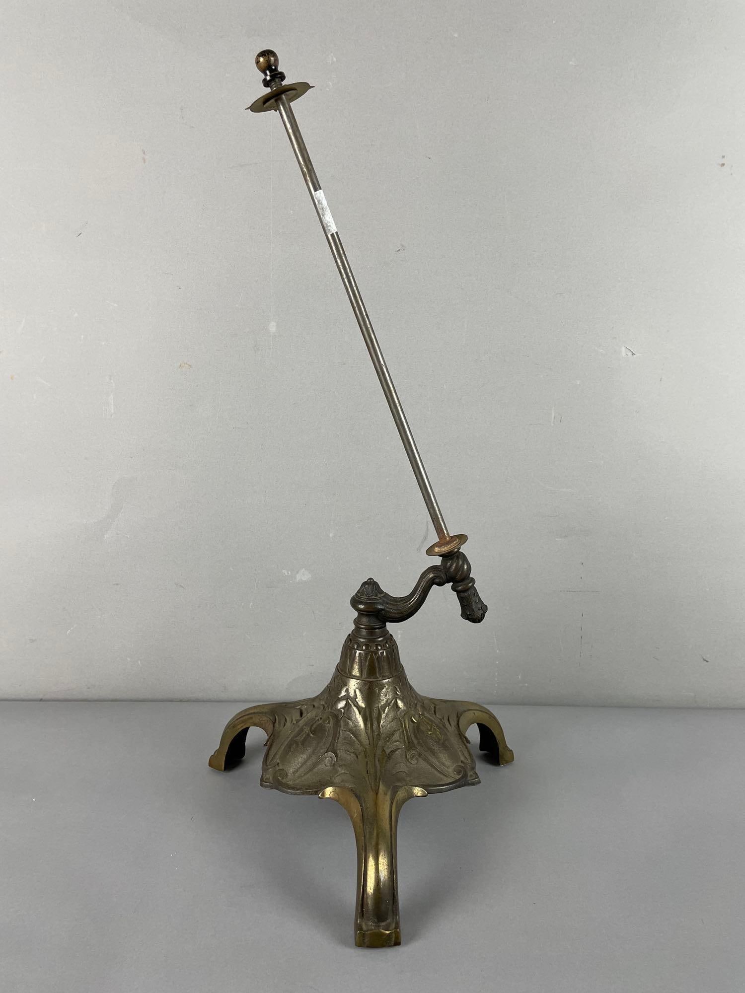 Antique Polychrome Globe Stand - 3