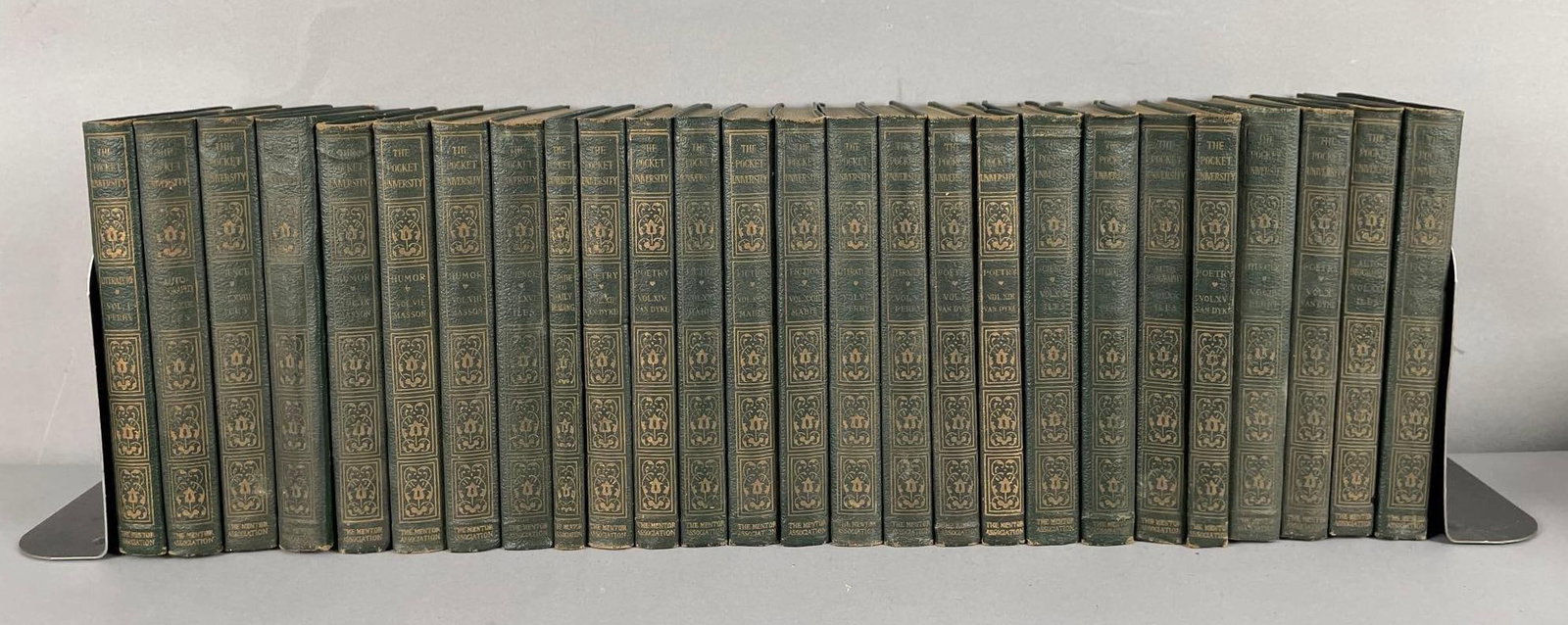 1917 The Pocket University 26 Volume Complete Book Set: Soft cover, each measure 6 3/4 inches x 4 1/2 inches