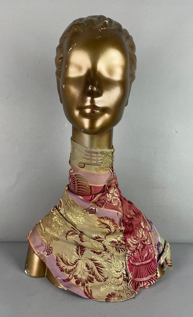 Vintage Wolf and Vine Shapes Gold Toned Mannequin Bust (1 of 7)