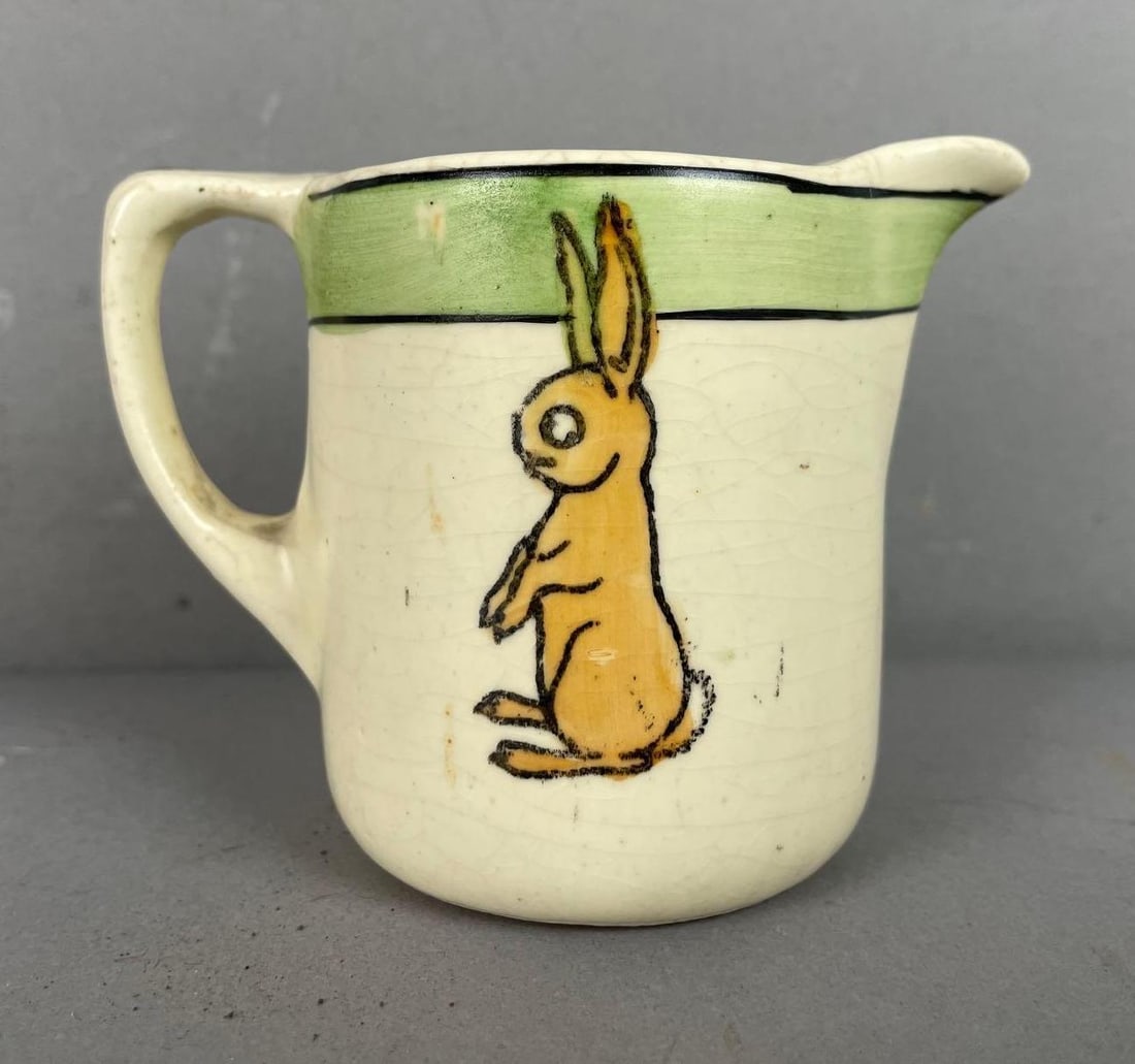 Vintage Roseville Pottery Juvenile Series Rabbit Creamer (1 of 4)