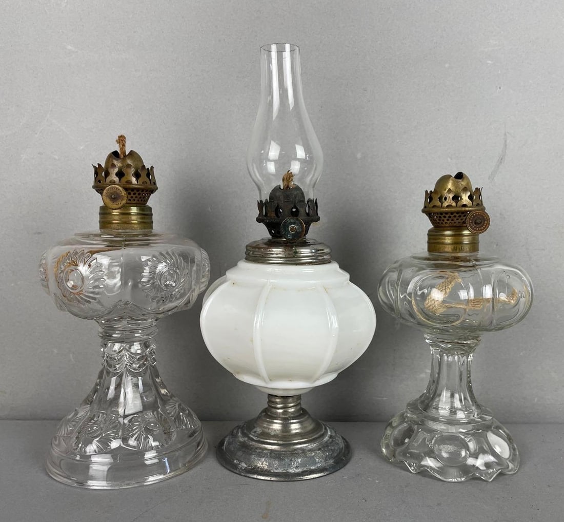 Group of 3 EAPG Miniature Kerosene Lamps (1 of 2)