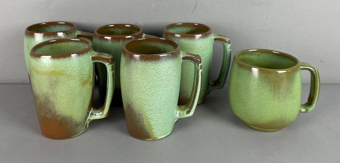 Group of Frankoma Pottery Plainsman Prairie Green 5M Mugs (1 of 3)