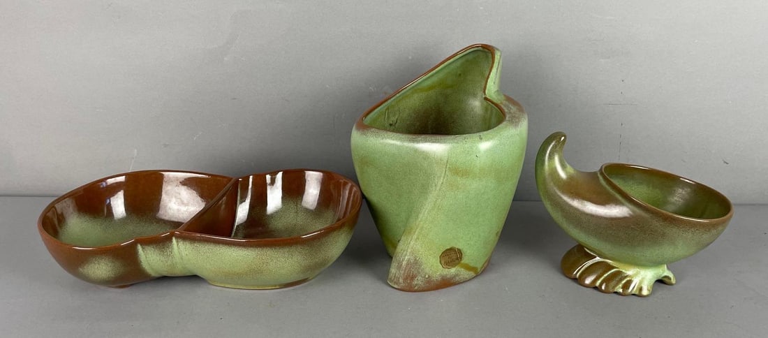 Group of Frankoma Pottery Plainsman Prairie Green Items (1 of 4)
