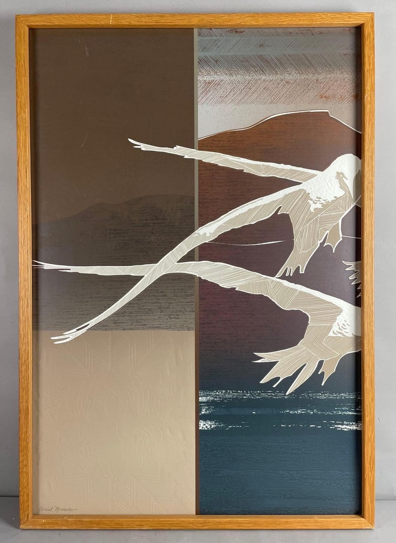 D. Mung Aerial Nomads Coastal Birds Embossed Serigraph (1 of 3)