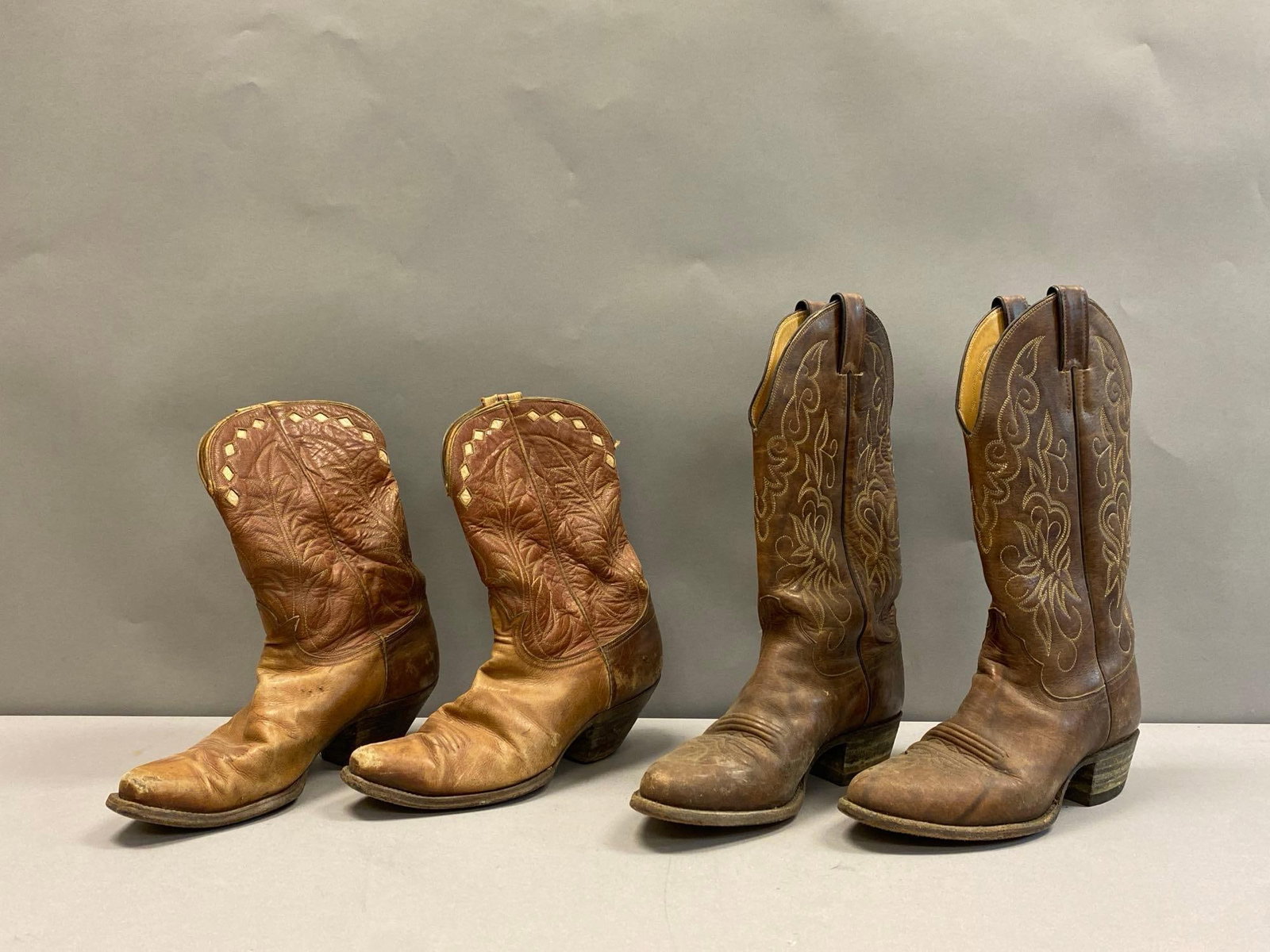 2 Pairs of Vintage Leather Cowboy Boots (1 of 2)