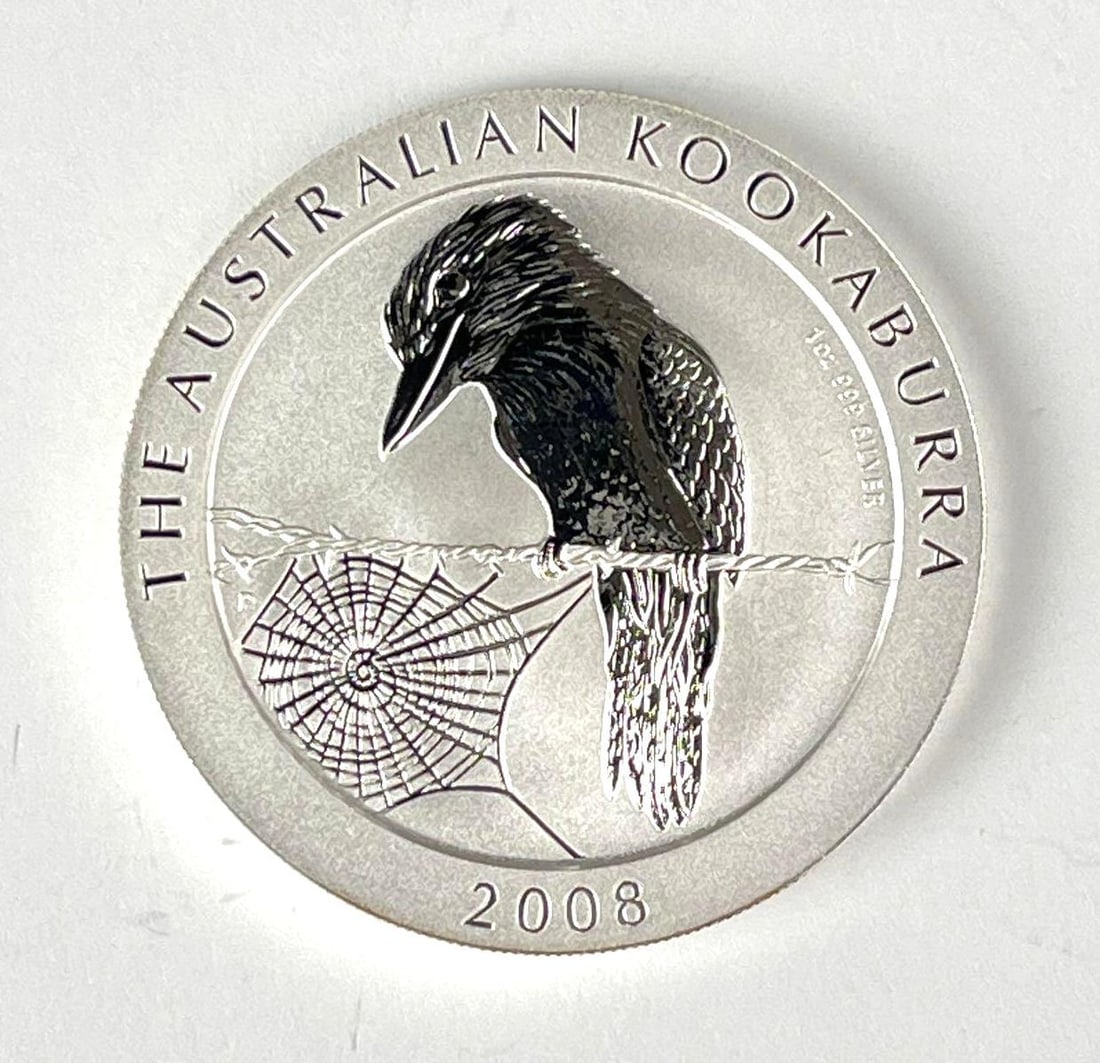 2008 Australia $1 Kookaburra 1 oz 999 Silver Coin: 2008 Australia $1 Kookaburra 1 oz 999 Silver Coin