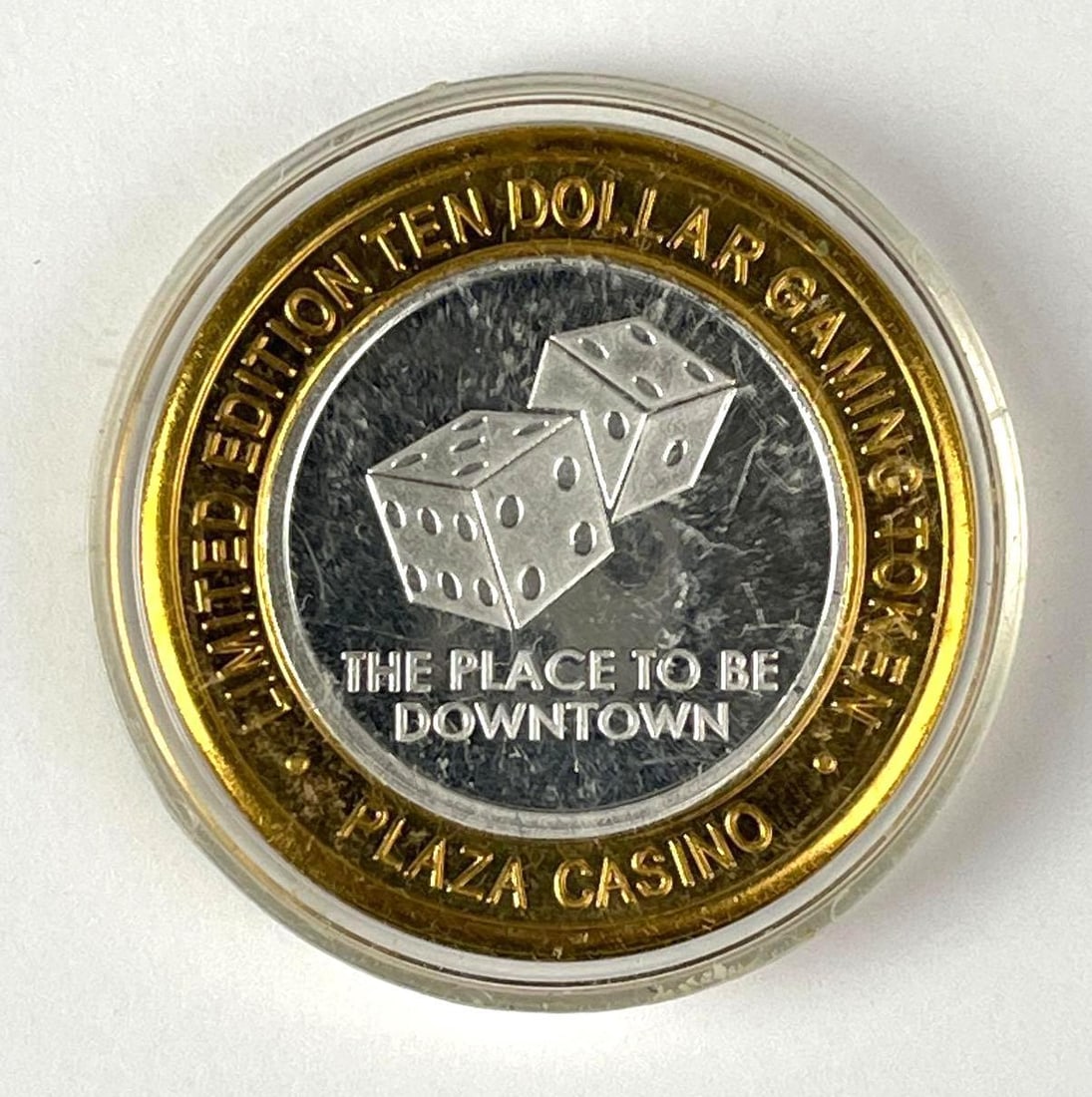 Limited Edition $10 Las Vegas Nevada Plaza .60 oz .999 Fine Silver Casino Gaming Token (1 of 2)