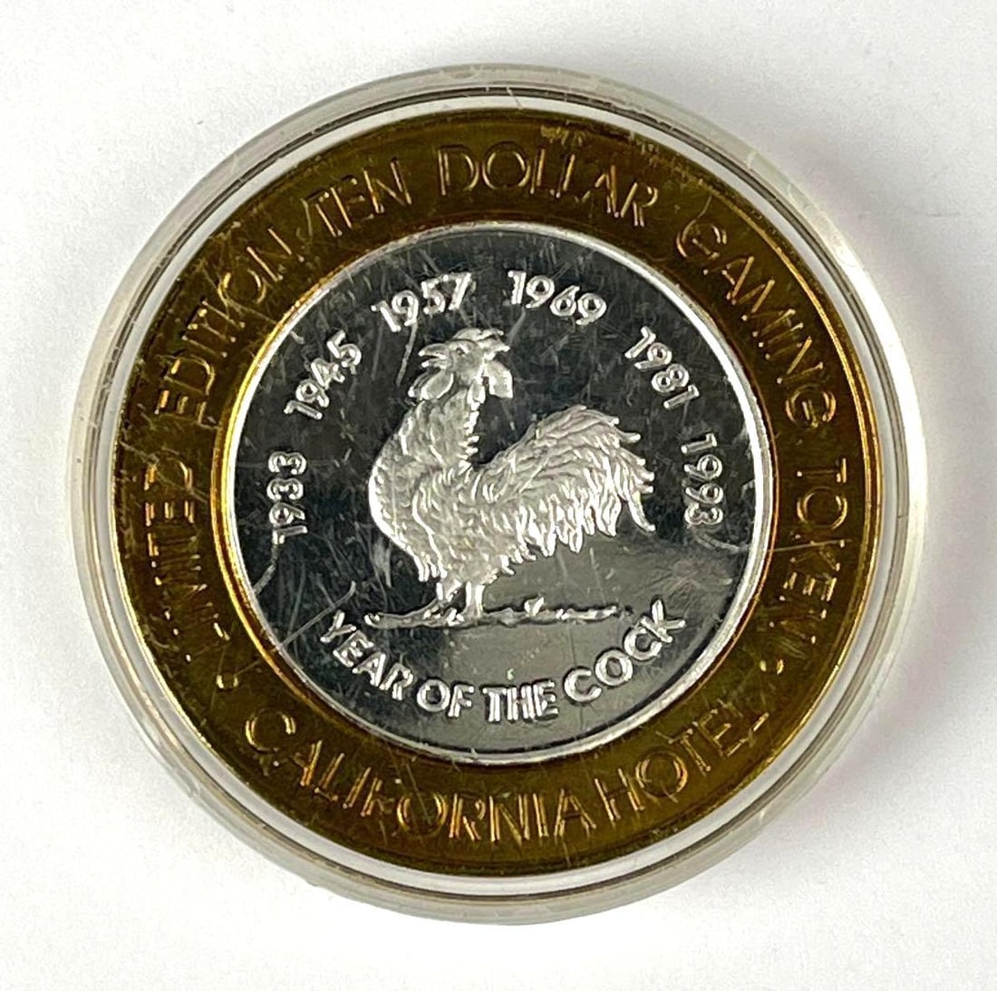 Limited Edition $10 Las Vegas Nevada California .60 oz .999 Fine Silver Casino Gaming Token (1 of 2)