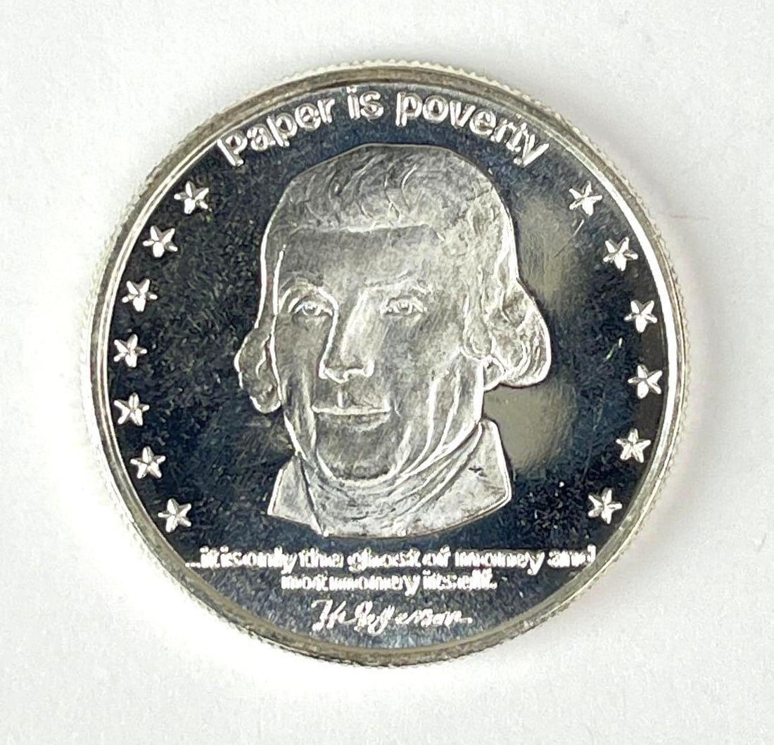 Paper is Poverty 1/2 oz .999 Fine Silver Round (1 of 2)