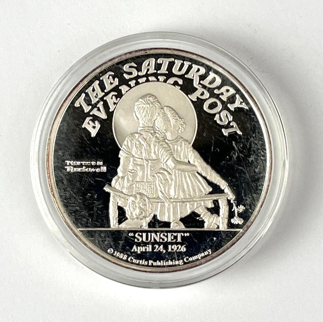 American Numismatic Association The Saturday Evening Post Sunset 2 oz .999 Fine Silver Round (1 of 2)