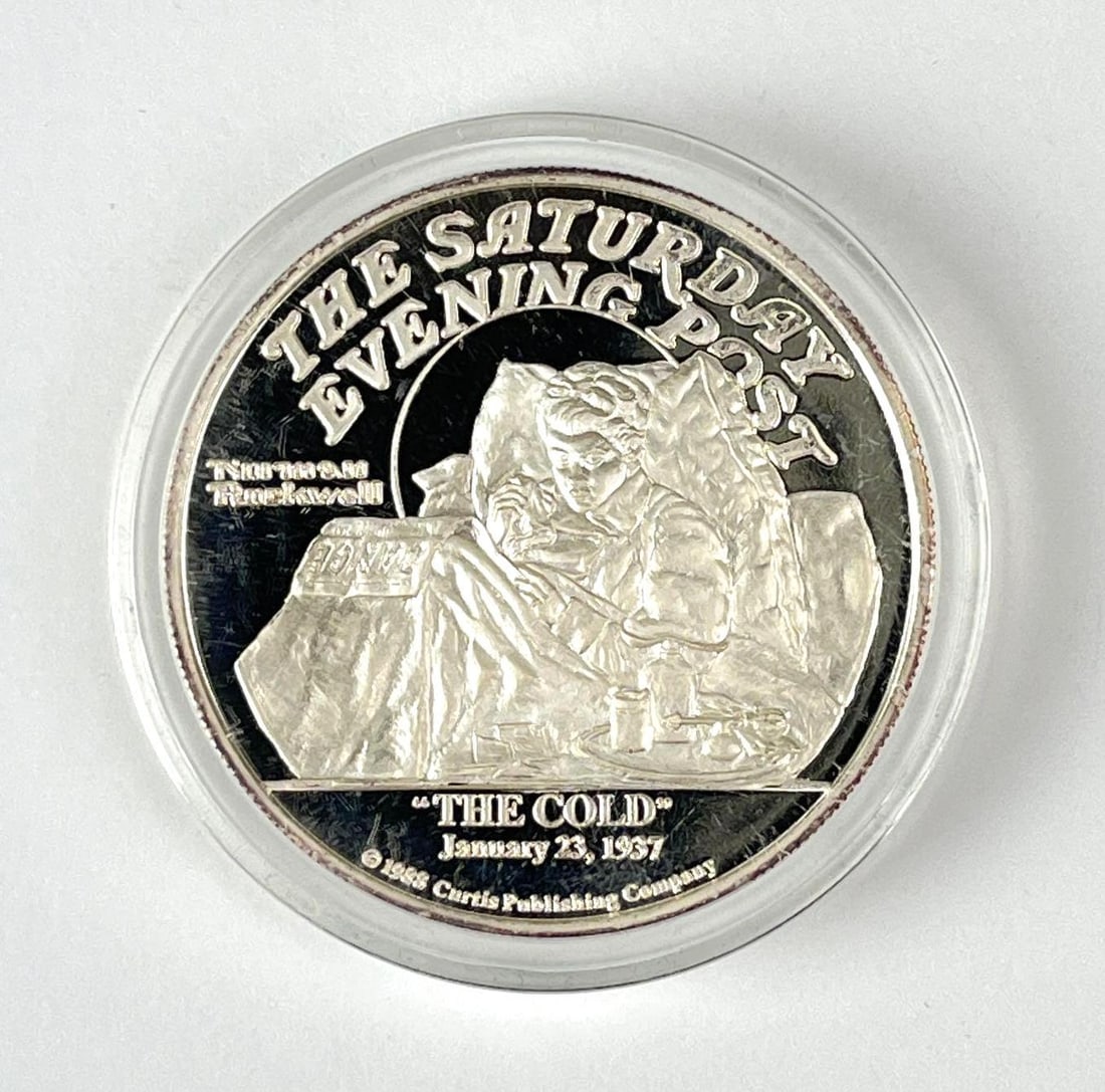 American Numismatic Association The Saturday Evening Post The Cold 2 oz .999 Fine Silver Round (1 of 2)