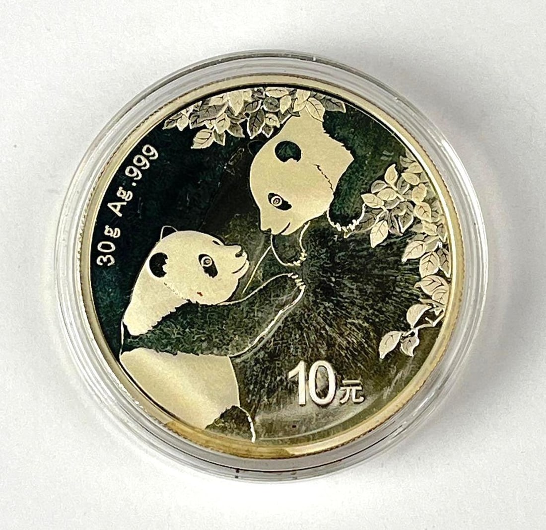 2023 China 10 Yuan Panda 30 Gram .999 Fine Silver Coin: 2023 China 10 Yuan Panda 30 Gram .999 Fine Silver Coin