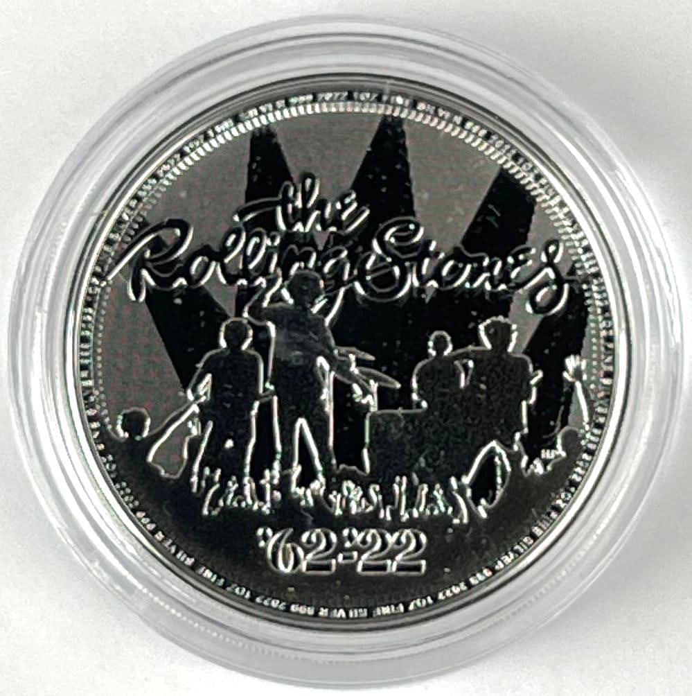 2022 Great Britain Rolling Stones 1 oz .999 Fine Silver Coin: 2022 Great Britain Rolling Stones 1 oz .999 Fine Silver Coin
