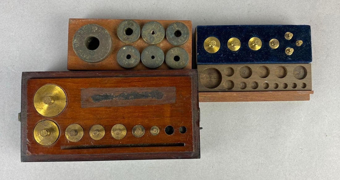 Group of Assorted Brass Scale Weights (1 of 3)