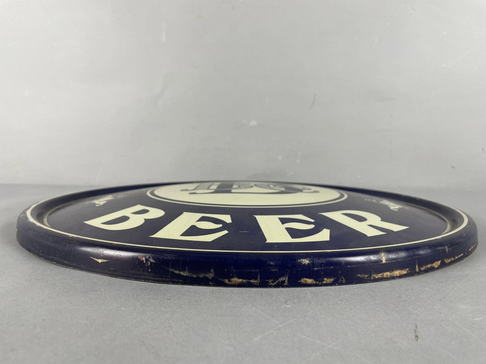 Vintage Bartels Beer Convex Metal Advertising Sign: Measures 18 1/2 inches x 1 1/4 inches