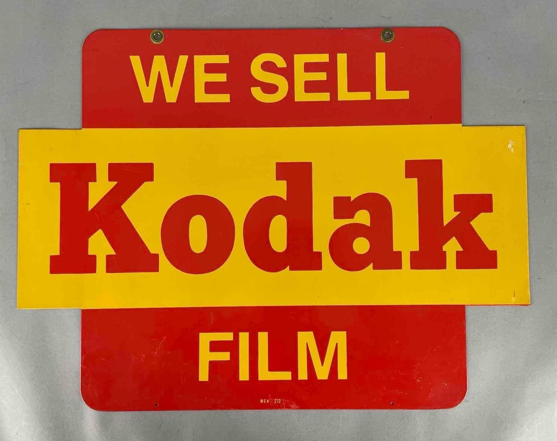Vintage Kodak Film Double Sided Metal Advertising Sign (1 of 2)