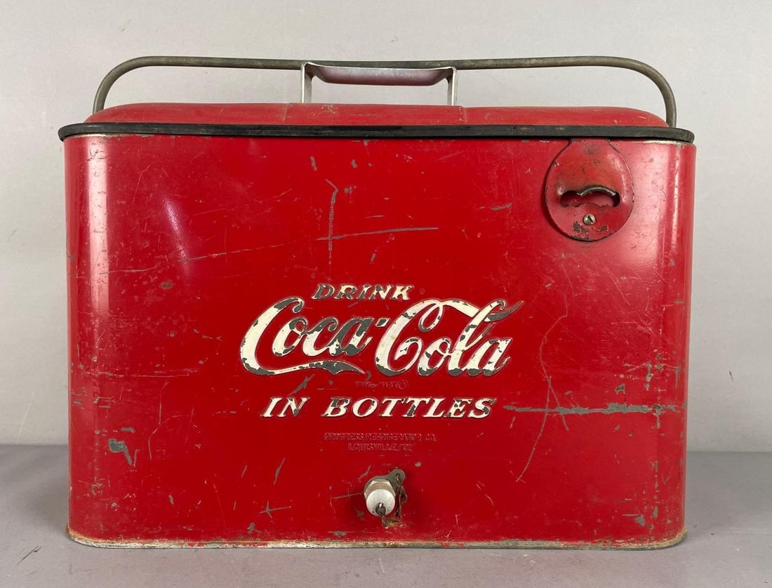 Vintage Coca-Cola Metal Picnic Cooler (1 of 7)
