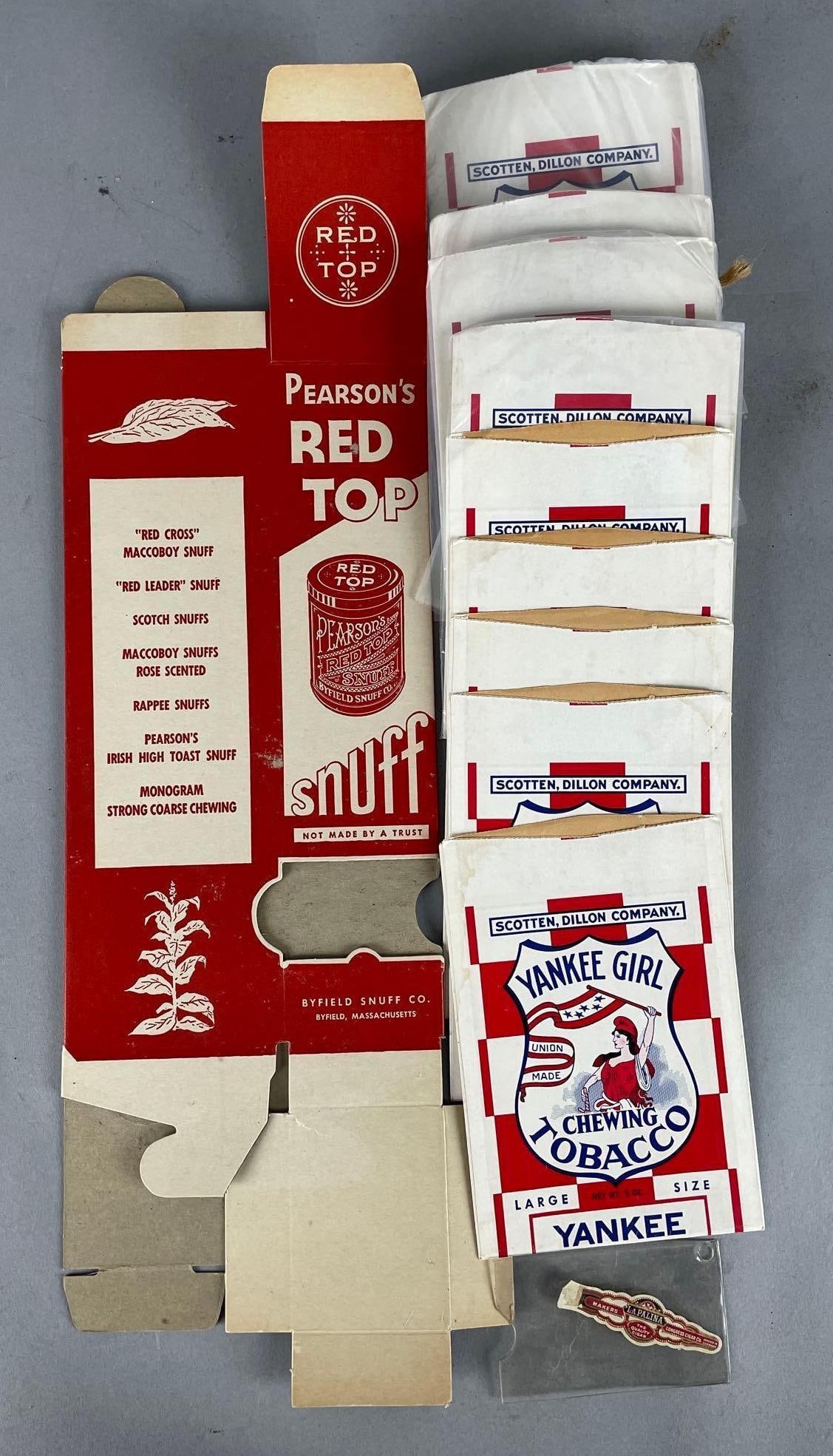 Group of Vintage Yankee Girl Chewing Tobacco Advertising Bags and More (1 of 2)