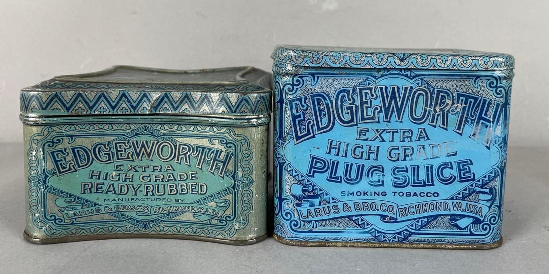 Group of 2 Vintage Edgeworthy Tobacco Advertising Tins (1 of 4)