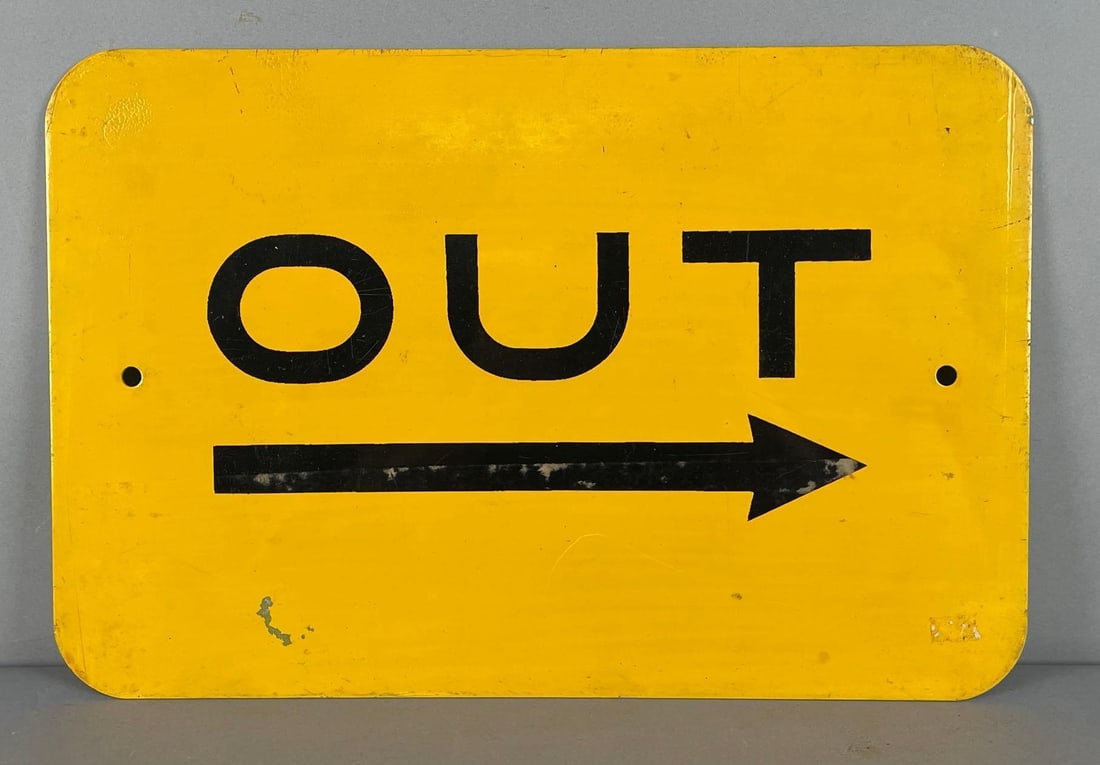 Vintage Chicago Transit Authority Out Arrow Sign (1 of 2)