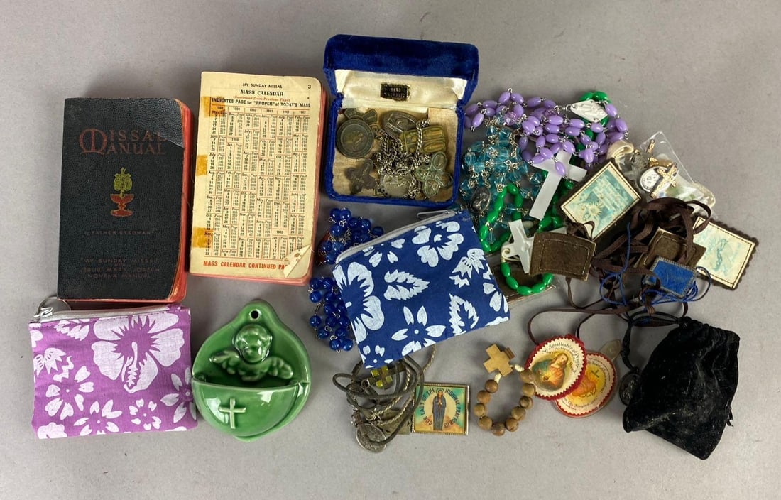 Group of Assorted Catholic Religious Cross Necklaces and More (1 of 3)