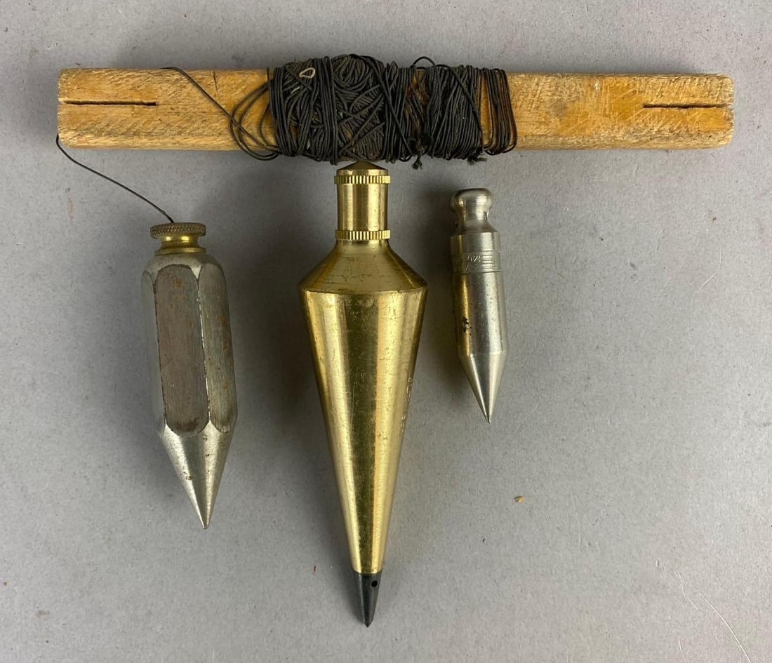 Group of 3 Vintage Plumb Bobs (1 of 3)