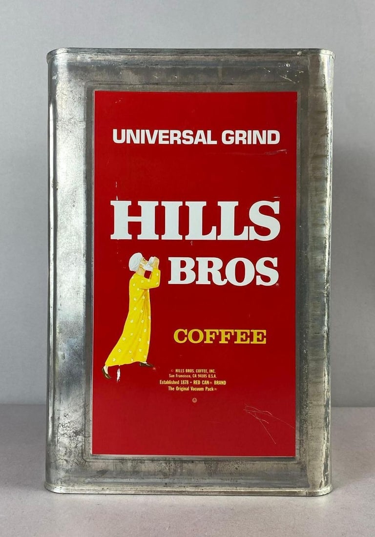 Vintage 1970s Hills Bros. Coffee 20 Lb Tin (1 of 6)