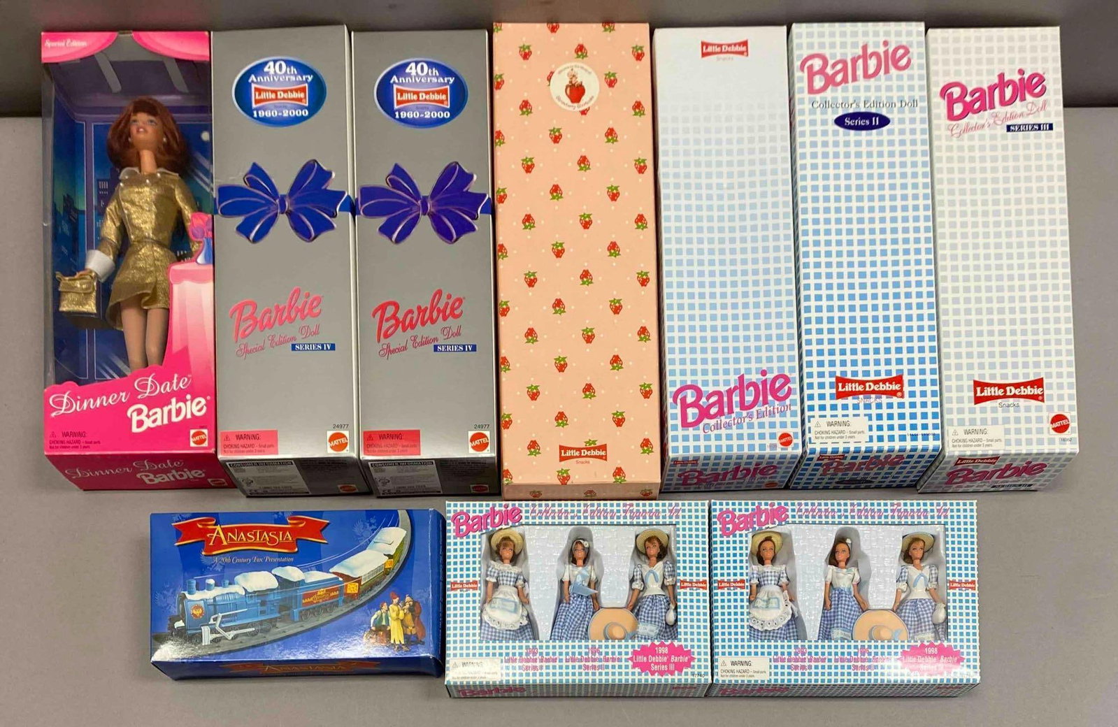 Group of 10 Mattel Barbie Fashion Dolls and Fantasia Model Train (1 of 3)