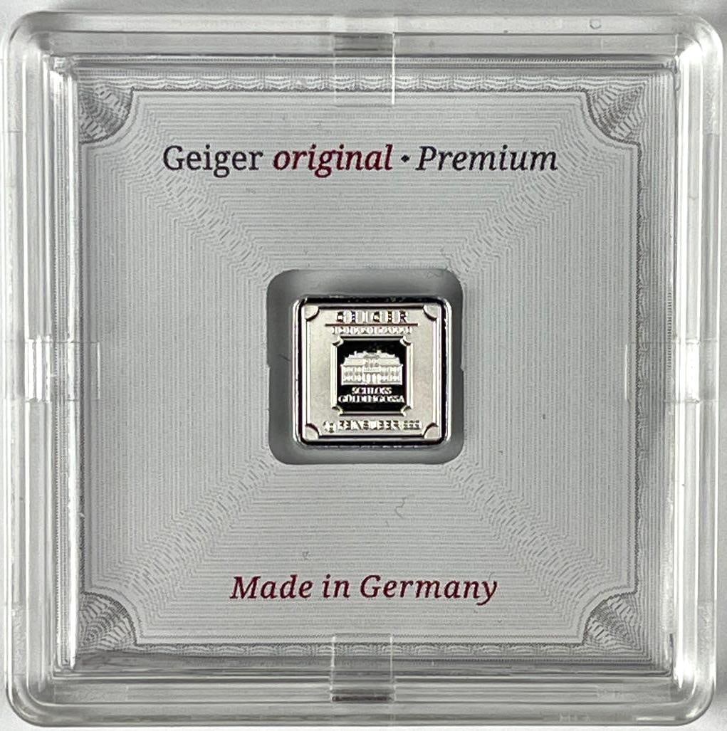 Geiger Edelmetalle Schloss Guldengossa 1 Gram 999 Fine Silver Ingot/ Bar: Geiger Edelmetalle Schloss Guldengossa 1 Gram 999 Fine Silver Ingot/ Bar
