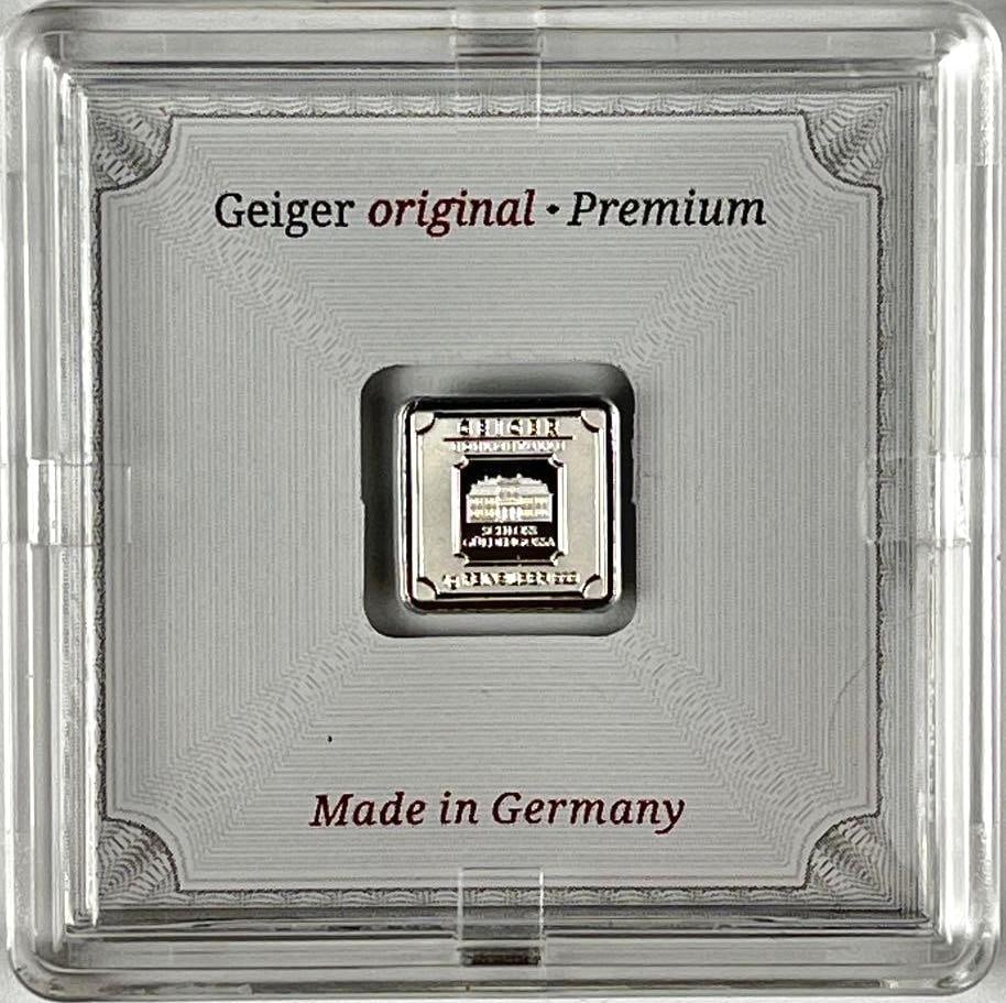 Geiger Edelmetalle Schloss Guldengossa 1 Gram 999 Fine Silver Ingot/ Bar: Geiger Edelmetalle Schloss Guldengossa 1 Gram 999 Fine Silver Ingot/ Bar