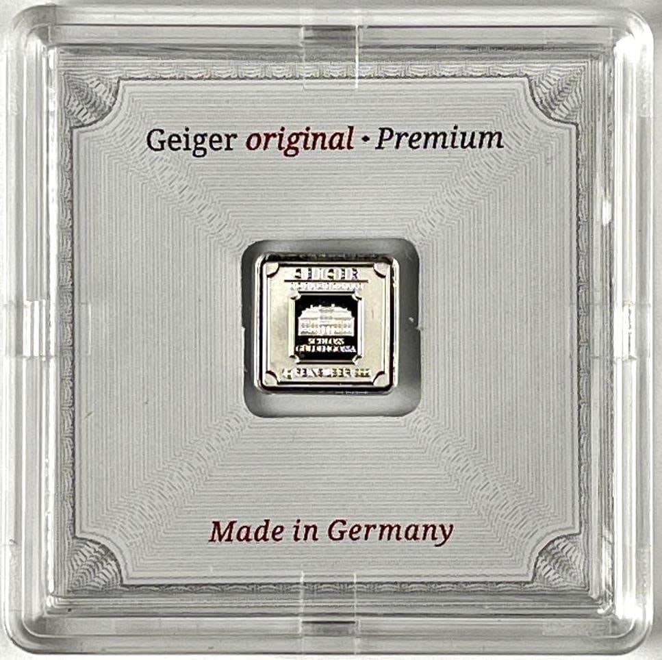 Geiger Edelmetalle Schloss Guldengossa 1 Gram 999 Fine Silver Ingot/ Bar: Geiger Edelmetalle Schloss Guldengossa 1 Gram 999 Fine Silver Ingot/ Bar