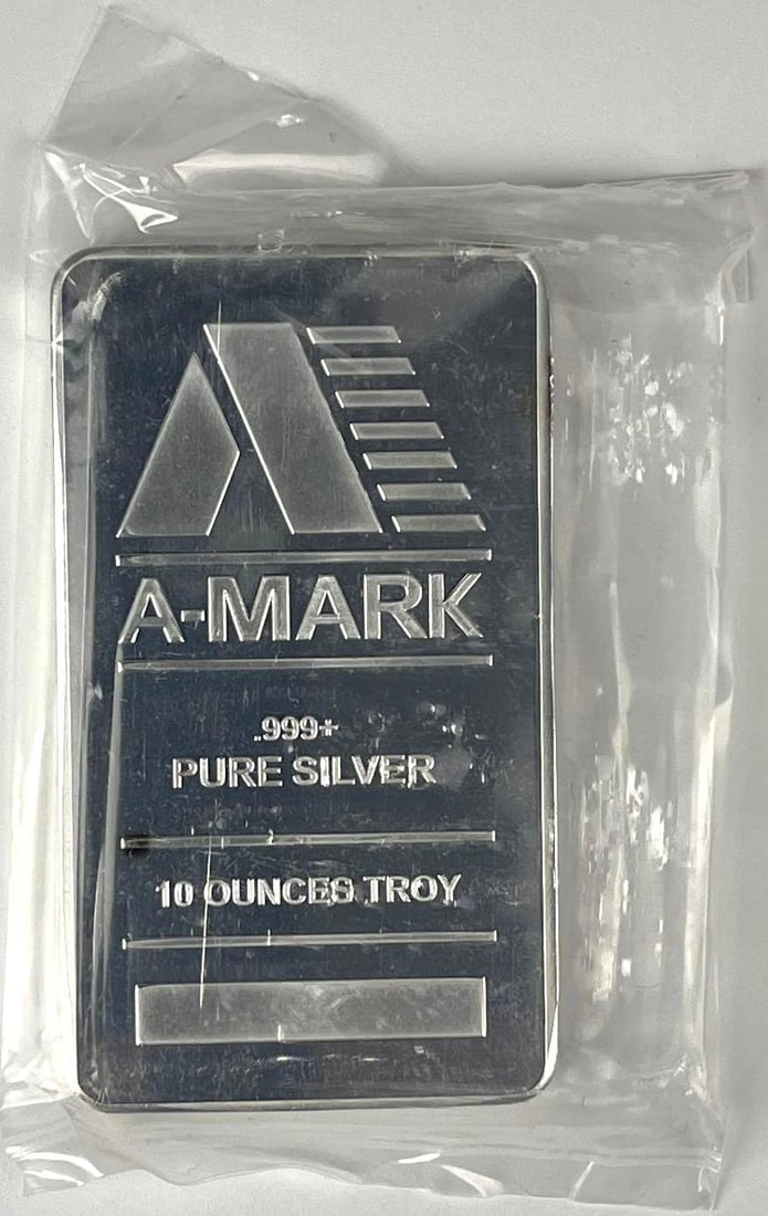 A-Mark 10 oz .999 Fine Silver Ingot/ Bar: A-Mark 10 oz .999 Fine Silver Ingot/ Bar
