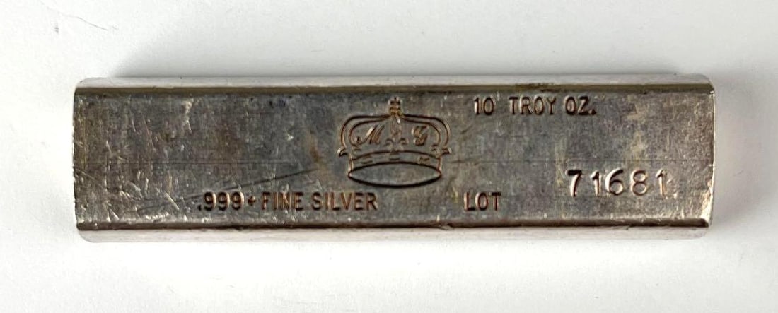 California Crown Mint 10 oz .999 Fine Silver Ingot/ Bar: California Crown Mint 10 oz .999 Fine Silver Ingot/ Bar