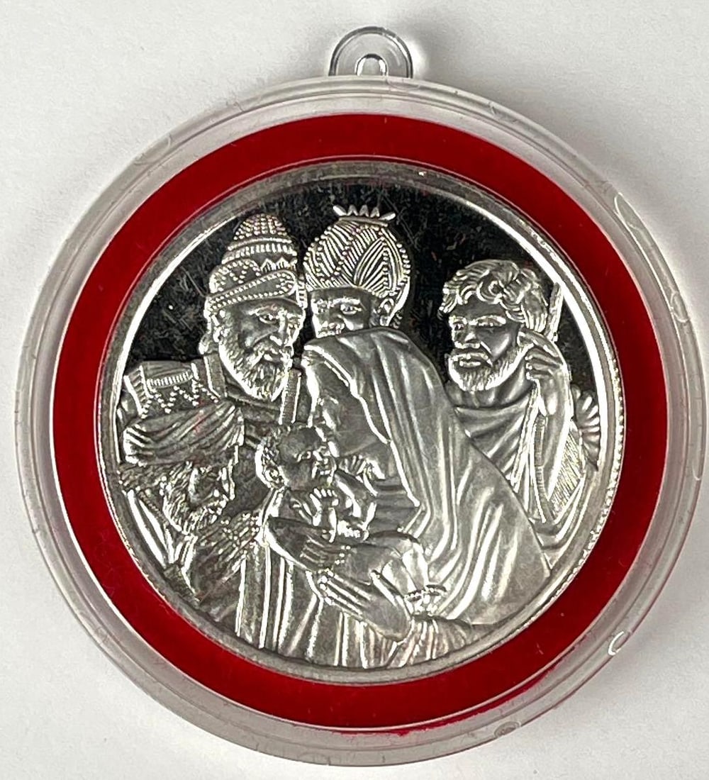 1999 Adoration of the Magi 1 oz .999 Fine Silver Round: 1999 Adoration of the Magi 1 oz .999 Fine Silver Round