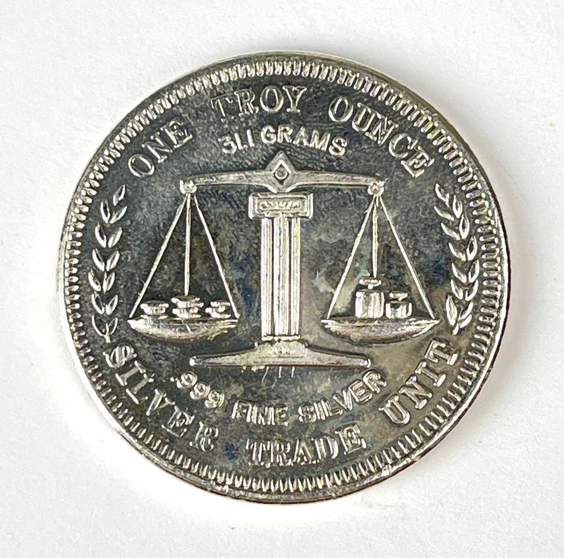 1994 Silver Trad Unit Academy Corporation 1 oz .999 Fine Silver Round (1 of 2)