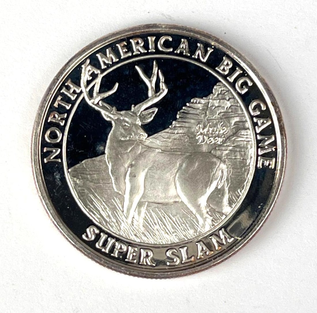 North American Hunting Club Big Game Mule Deer Super Slam 1 oz .999?Fine Silver Round: North American Hunting Club Big Game Mule Deer Super Slam 1 oz .999?Fine Silver Round