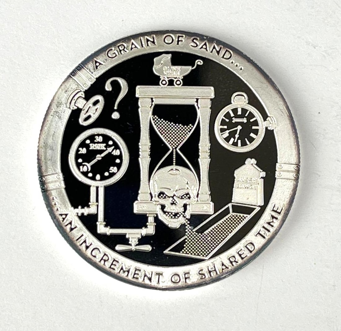 Chautauqua Silver Works A Grain Of Sand 1 oz .999 Fine Silver Round: Chautauqua Silver Works A Grain Of Sand 1 oz .999 Fine Silver Round