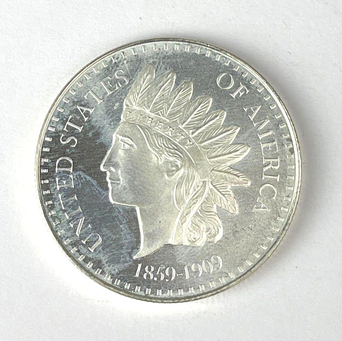 Republic Metals Corporation Indian Head Design 1 oz .999 Fine Silver Round (1 of 2)