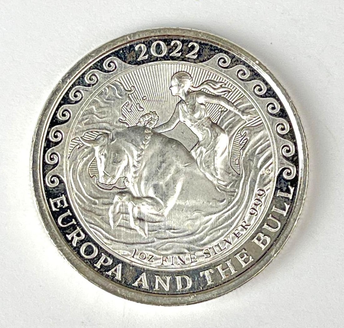 2022 Central Bank of Malta 1,50 Euro Cents Europa and the Bull 1 oz 999 Fine Silver Coin: 2022 Central Bank of Malta 1,50 Euro Cents Europa and the Bull 1 oz 999 Fine Silver Coin