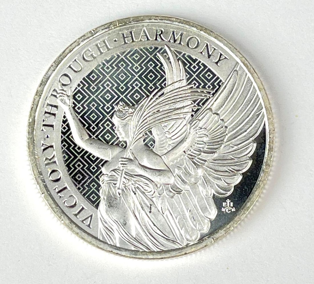 2021 St Helena Queens Virtues 1 oz 999 Silver Round (1 of 2)