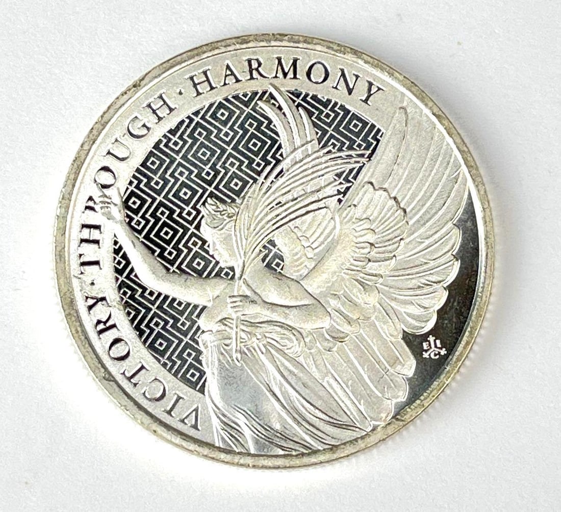 2021 St Helena Queens Virtues 1 oz 999 Silver Round (1 of 2)