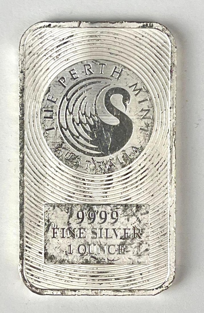 The Perth Mint 1 oz 9999 Fine Silver Ingot/ Bar (1 of 2)