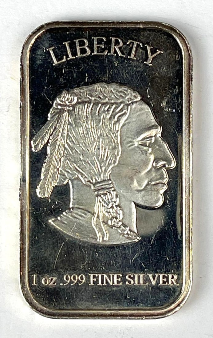 Buffalo Design 1 oz .999 Fine Silver Ingot/ Bar (1 of 2)