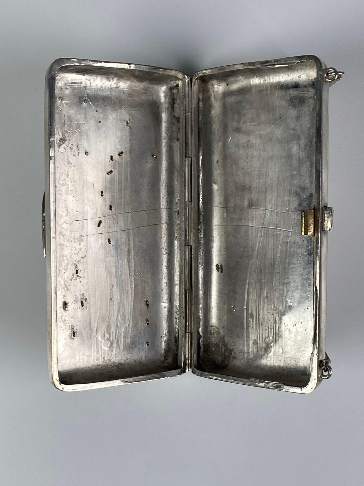 1908 Sterling Silver Engraved Cigarette Case - 2