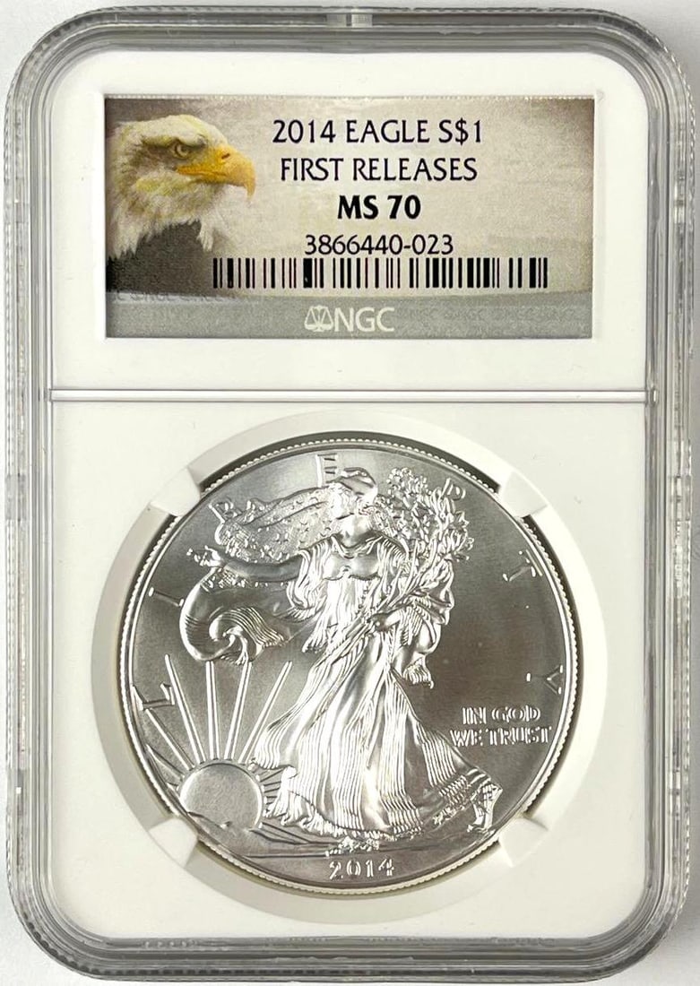2014 US $1 American Silver Eagle 1 oz Fine Silver Coin NGC MS70: First Releases