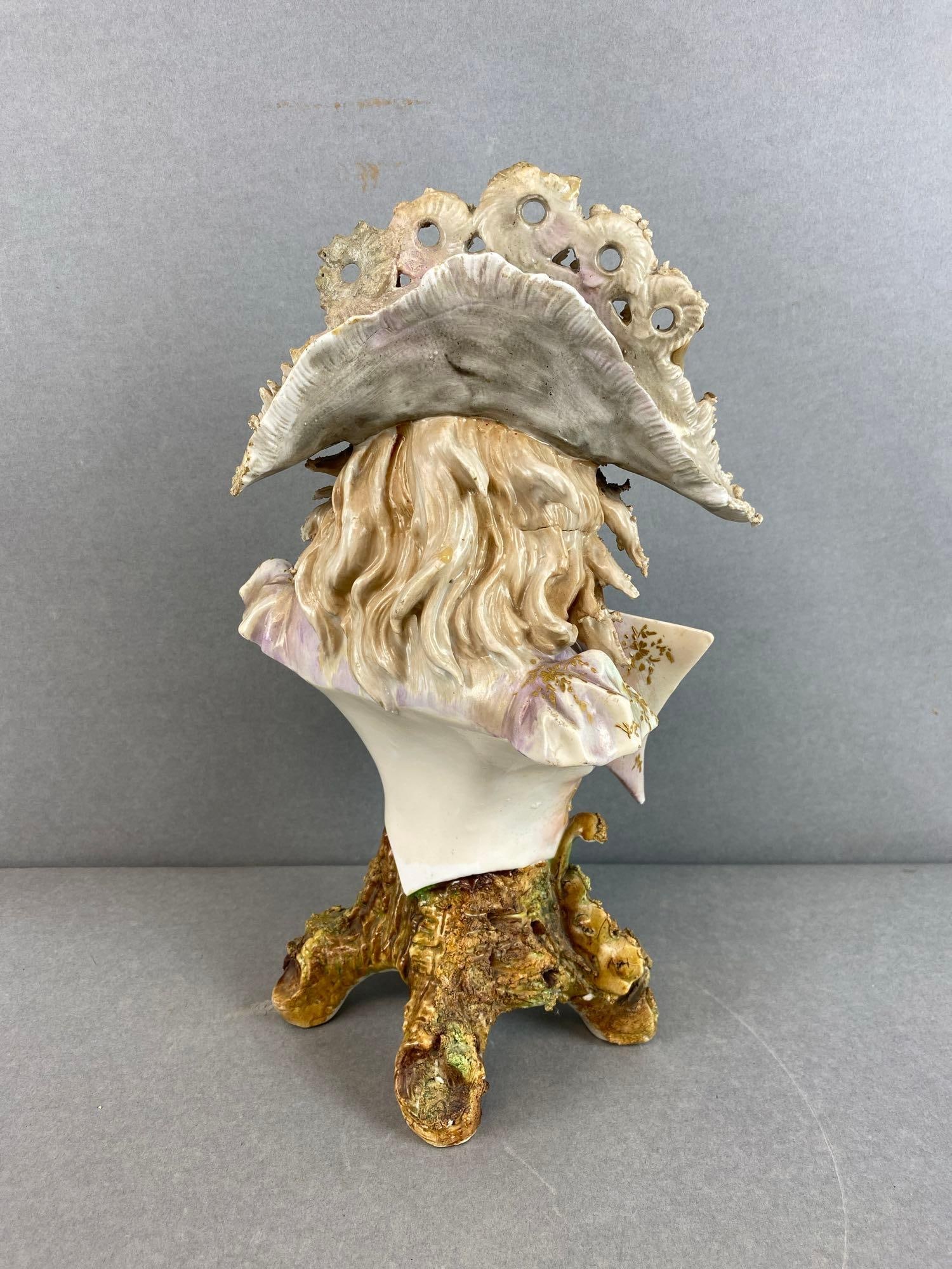 Antique Templitz Ceramic Boy Bust - 3