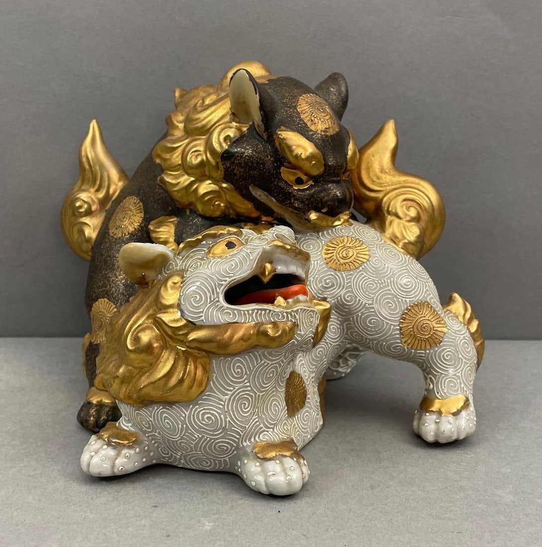Japanese Foo Dogs Ceramic Sculpture (1 of 5)