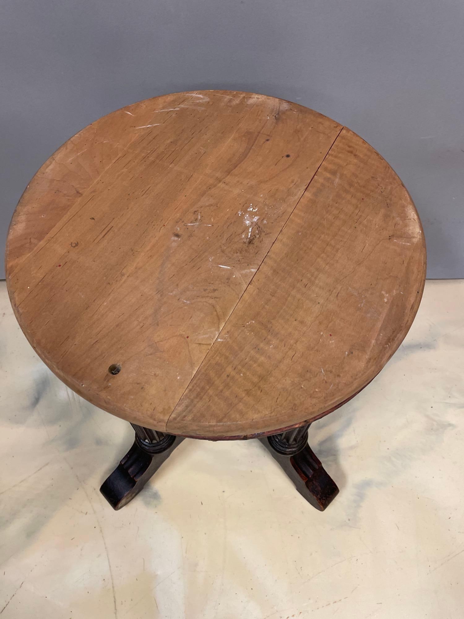 Antique English Regency Stool Table - 2
